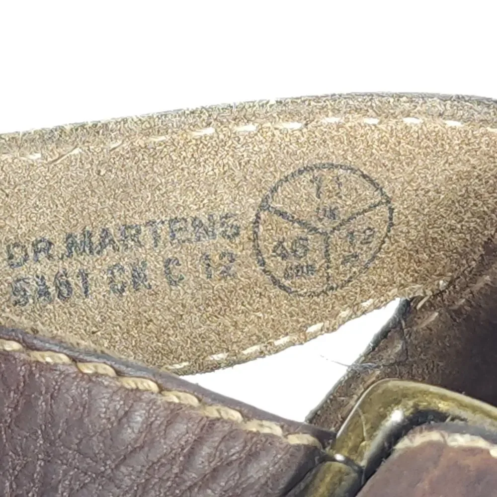 Dr. Martens Vtg Y2K Men's US 12 Brown Leather Strappy Fisherman Sandals England